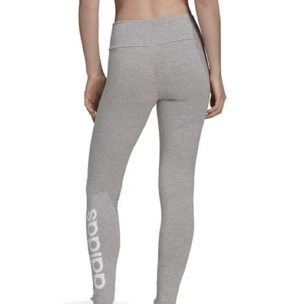 Adidas Leggings – Size 2XS – Stretch Fit – Yellow Logo Detail